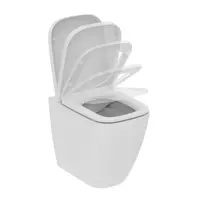 Vas WC pe pardoseala Ideal Standard i.life B inaltat alb lucios SmartGuard rimless picture - 4
