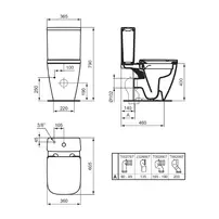 Vas WC pe pardoseala Ideal Standard i.life S Compact rimless alb lucios picture - 11
