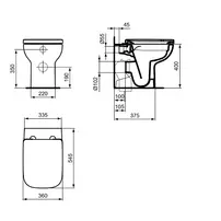 Vas wc suspendat Ideal Standard i.Life A rimless T471901 picture - 3