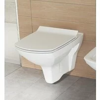 Vas WC suspendat Cersanit Carina New Clean On cu capac slim si inchidere lenta