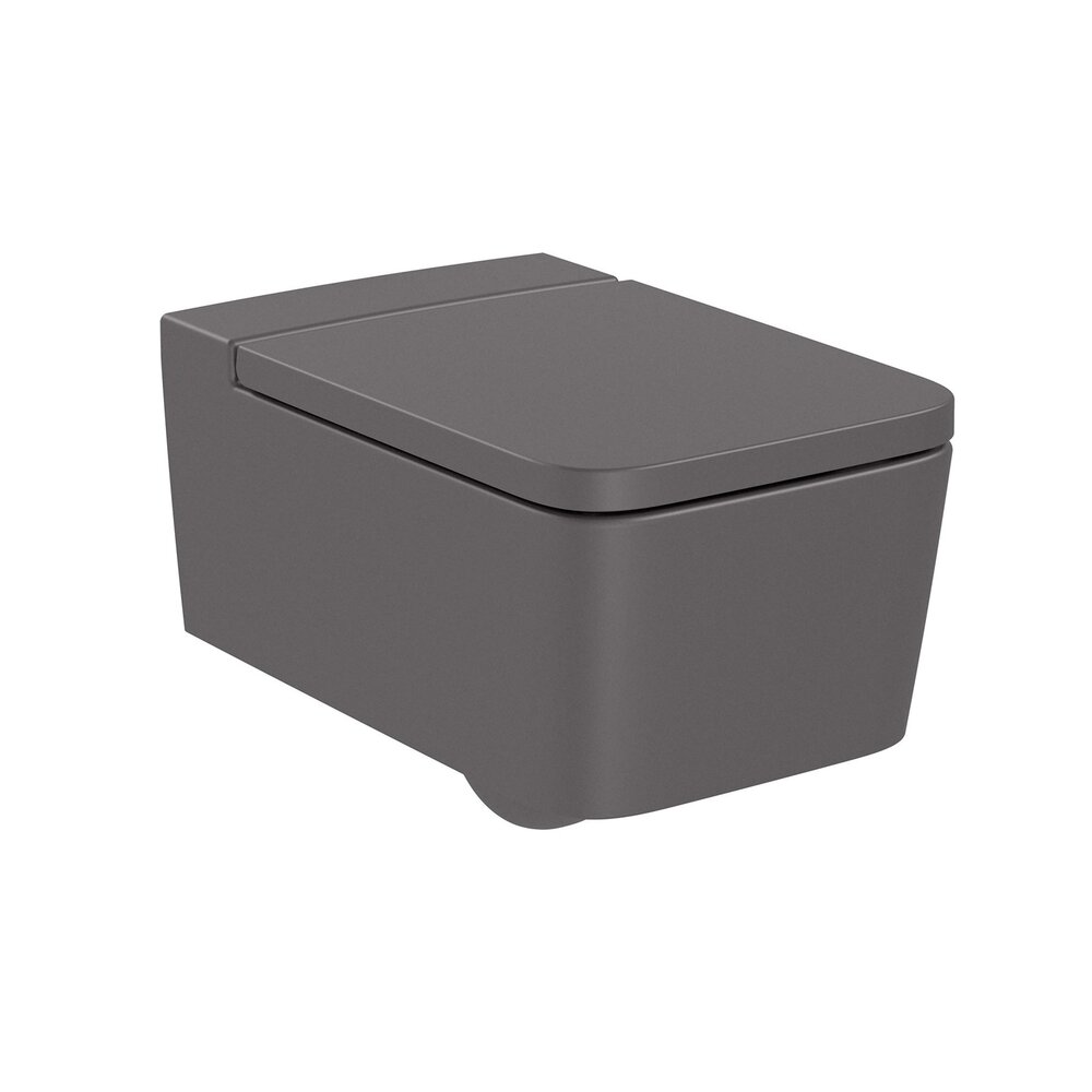 Vas wc suspendat Roca Inspira Square rimless antracit mat