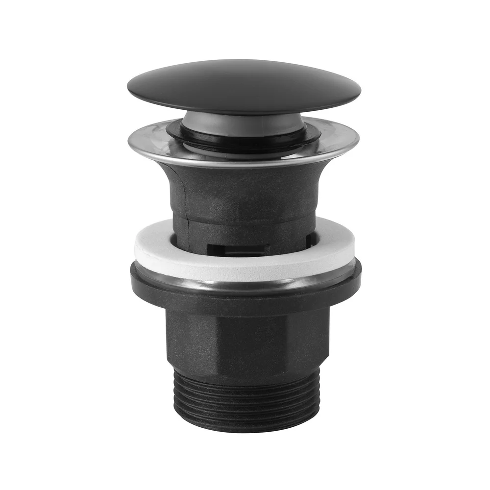 Ventil lavoar Click-Clack Ferro negru mat cu preaplin S289BL-B