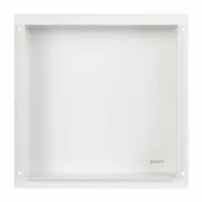 Balneo Wall-Box квадратен вграден рафт 30x30x10 см без рамка, четкано бяло