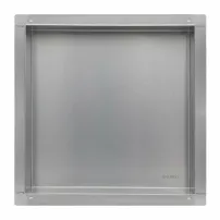 Balneo Wall-Box квадратен вграден рафт 30x30x10 см без рамка, полирана неръждаема стомана