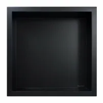 Balneo Wall-Box квадратен вграден рафт 30x30x7 см, четкано черно