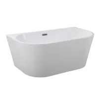 Besco Vica свободностояща вана 170x80 см бяла, за стенен монтаж, BTW