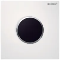 Бутон за активиране Geberit Sigma 10 за електронен писоар, бял, гланциран хром