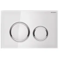 Бутон за активиране Geberit Sigma21, стъкло, бяло, гланциран хром