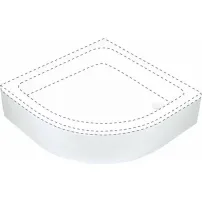 Deante Plus II полукръгло душ корито бяло 80 см