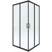 Душ кабина Deante Funkia квадратна с плъзгащи се врати 80x80 см, черно покритие