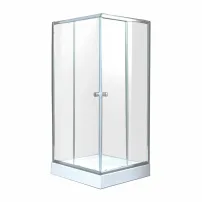 Душ кабина Invena Parla квадратна с плъзгащи се врати 80x80 хром