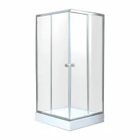 Душ кабина Invena Parla квадратна с плъзгащи се врати 90x90 хром