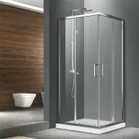 Душ кабина Mediterraneo Hector квадратна с плъзгащи се врати 90x90 хром
