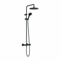 Душ колона Hansgrohe Vernis Blend 240 S с термостатичен смесител, матово черно, с 2 функции