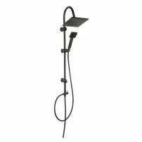 Душ колона с матово черен превключвател Ferro Squerto Black