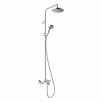 Душ колона с термостатичен смесител и чучур за вана Hansgrohe Vernis Blend 200 с 2 функции