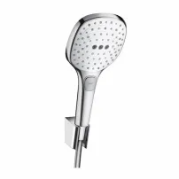 Душ комплект Hansgrohe Raindance Select E 120 с 3 функции и портер, хром - бял