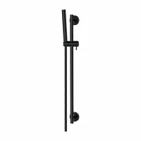 Душ комплект Omnires Microphone с лост и плъзгаща се опора, черен