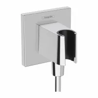 Душ конектор с държач за душ Hansgrohe Fixfit E, гланциран хром