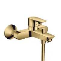 Едноръкохватков смесител за вана и душ Hansgrohe Talis E, златист гланц