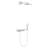 Grohe Rainshower Smartcontrol 360 Duo термостатична душ система с бяла повърхност за душ