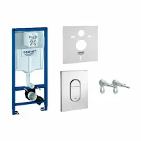 Grohe Rapid SL 4-в-1 комплект за вграждане с рамка и клапа Arena Cosmopolitan със звукоизолация
