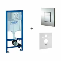 Grohe Rapid SL 4-в-1 комплект за вграждане с рамка и клапа Skate Cosmopolitan със звукоизолация