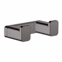 Hansgrohe AddStoris двойна закачалка черна - матиран хром