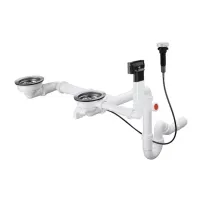 Hansgrohe D17 11 автоматичен сифон за двойна гранитна мивка