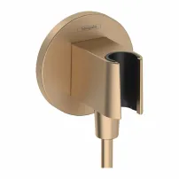 Hansgrohe Fixfit S душ конектор с държач за душ от полиран бронз