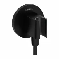 Hansgrohe Fixfit S душ конектор с матово черен държач за круши