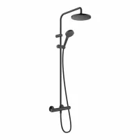 Hansgrohe Vernis Blend 200 матово черна термостатична душ колона с 2 функции