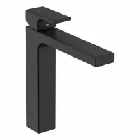Hansgrohe Vernis Shape 190 висок смесител за умивалник, матово черен, с изскачащ вентил