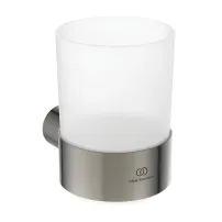 Ideal Standard Atelier Conca кръгла сребриста поставка за четки за зъби Silver Storm