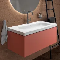 Ideal Standard Atelier Conca стенен шкаф с 1 чекмедже, червено-оранжев, 100 см
