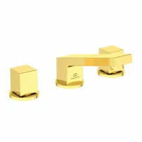 Ideal Standard Atelier Extra смесител за умивалник с 3 елемента, цвят матово злато, с изскачащ вентил