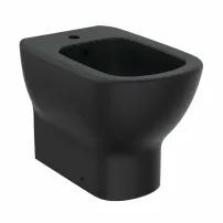 Ideal Standard Tesi матово черно биде за пода, стоящо до стената