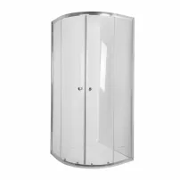 Invena Vitoria полукръгла душ кабина с плъзгащи се врати 80x80 хром