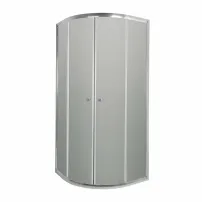 Invena Vitoria полукръгла душ кабина с плъзгащи се врати 90x90 хром графит стъкло