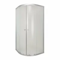 Invena Vitoria полукръгла душ кабина с плъзгащи се врати 90x90 хром матово стъкло