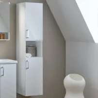 KolpaSan Evelin висок стенен шкаф бял MDF 170x37 см