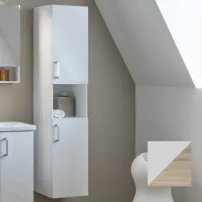 KolpaSan Evelin висок стенен шкаф MDF сив дъб 170x37 см