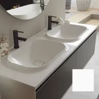 Комплект стенен шкаф и мивка KolpaSan Pandora от бял MDF, 150 см