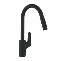 Кухненски смесител Hansgrohe Focus M41 240 с издърпващ се душ, матово черен