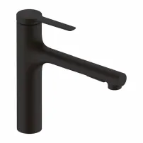 Кухненски смесител Hansgrohe Zesis M33 160 с издърпващ се душ, матово черен, 2 вида струя