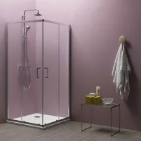 Квадратна душ кабина с плъзгащи се врати Kolpasan Eco Quat 80x80, 185 cm inaltime