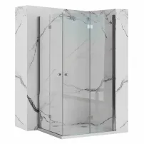 Квадратна душ кабина с плъзгащи се врати Rea Fold N2 70x70 хром
