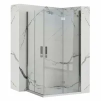 Квадратна душ кабина с плъзгащи се врати Rea Molier 100x100 хром