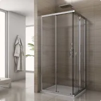 Квадратна душ кабина с плъзгащи се врати SanSwiss Salia SAE2 90x90 6 мм закалено стъкло