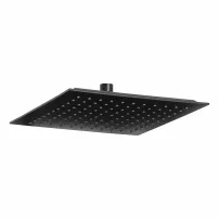 Квадратна шапка за душ Invena Svart 250x250 мм, матово черна